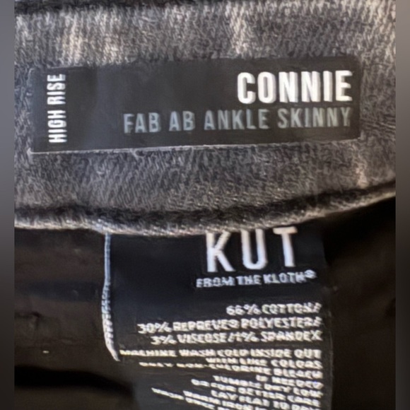 Kut from the Kloth High Rise Connie Fab Ankle Skinny Jeans Size 12 - Picture 6 of 6